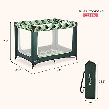 Amazon.com : Dream On Me Zoom Portable Playard in Green